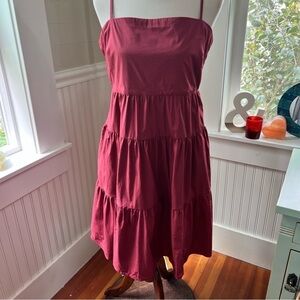 Gap Tiered Cami Sundress Size 12 Red Clay